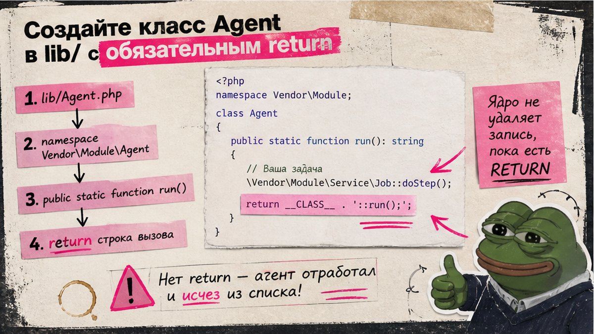 Схема: класс Agent в lib с обязательным return для CAgent