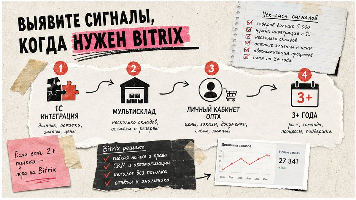 Схема сигналов: когда нужен 1С-Битрикс вместо конструктора