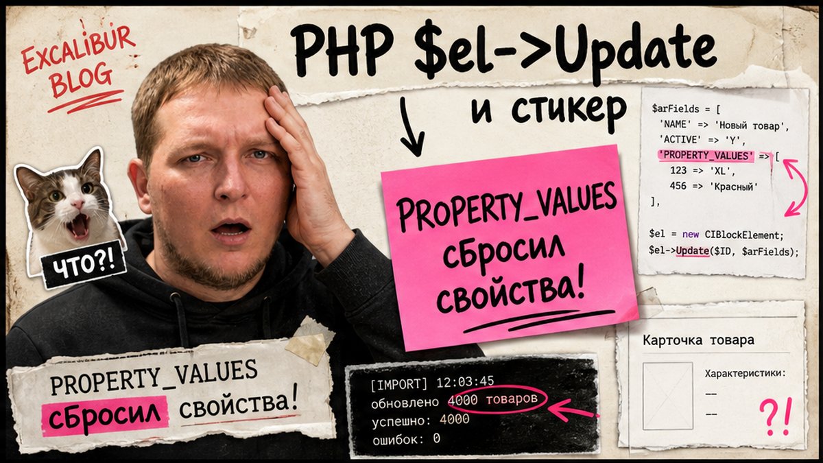 Как обновить элемент инфоблока в Битрикс через CIBlockElement::Update?