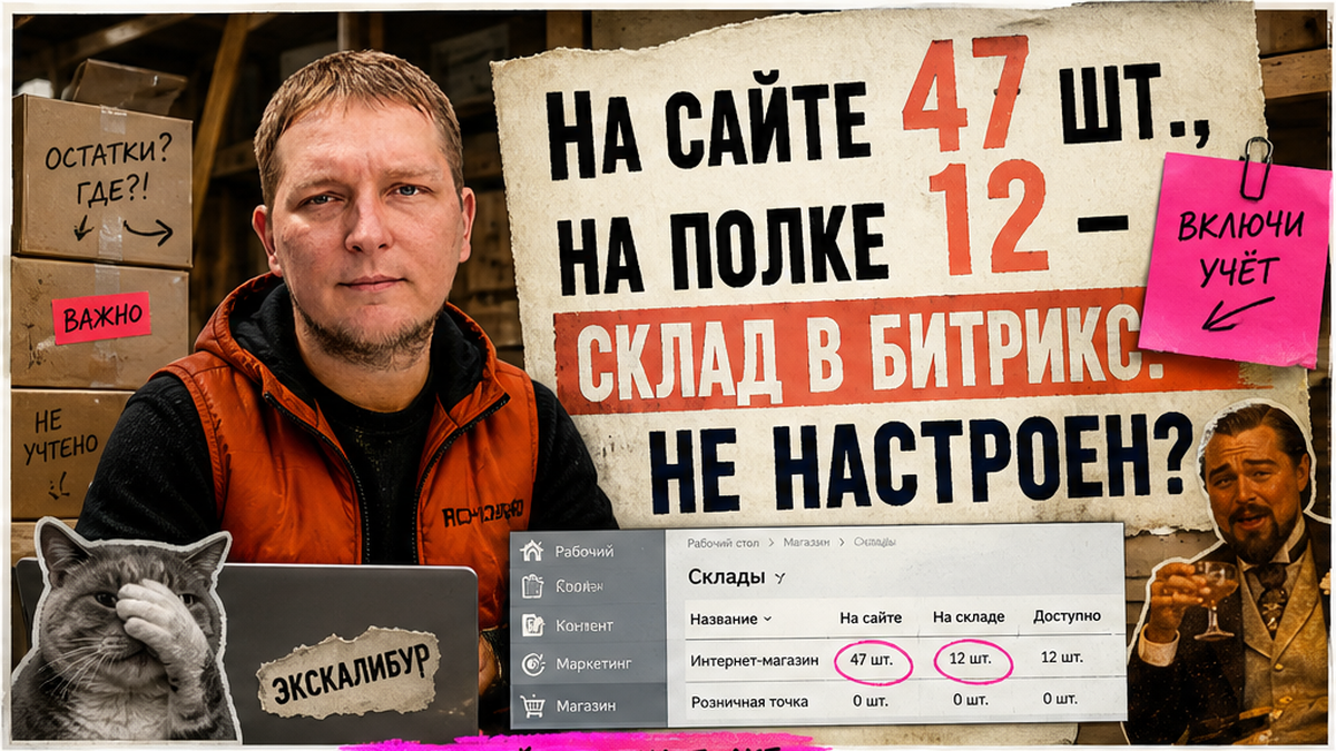 Как настроить склады и остатки на 1С-Битрикс: складской учёт для интернет-магазина