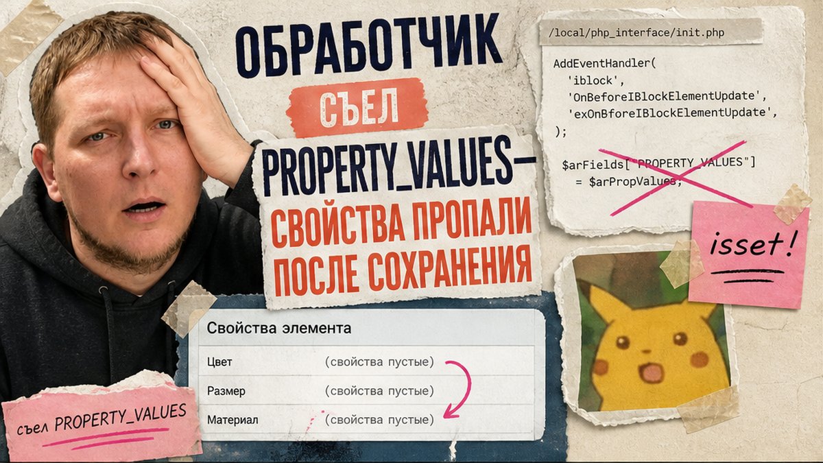 Как использовать OnBeforeIBlockElementUpdate в 1С-Битрикс без затирания свойств?