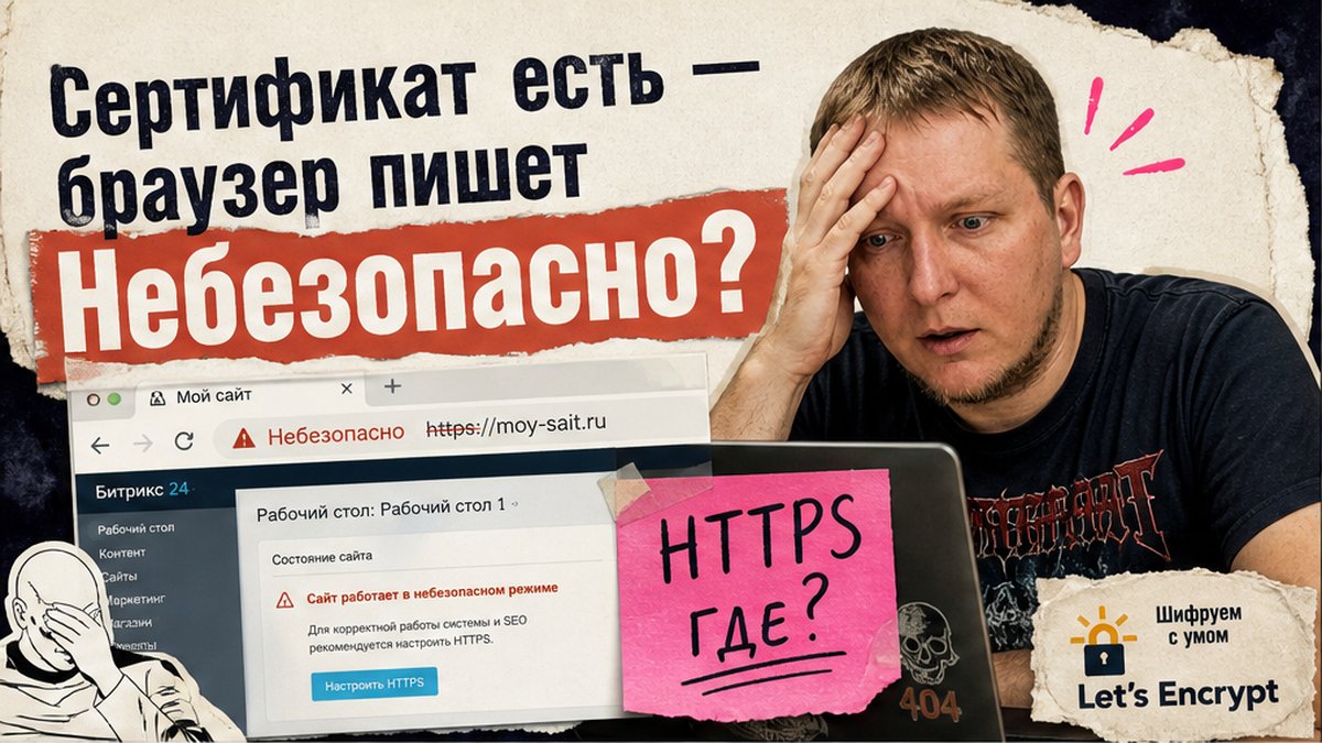Как установить SSL-сертификат на сайт 1С-Битрикс: HTTPS, редирект и проверка