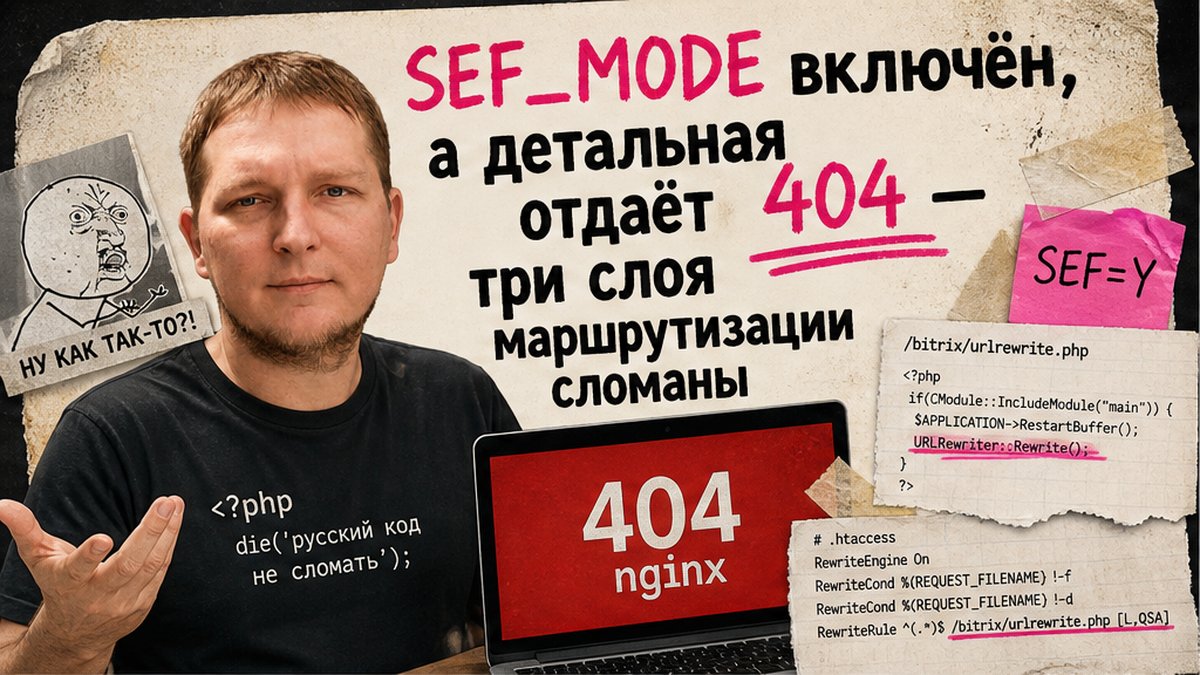 Как настроить ЧПУ в 1С-Битрикс через urlrewrite и SEF_MODE?