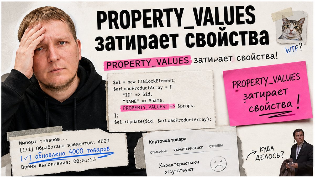 Как обновить элемент инфоблока в Битрикс через CIBlockElement::Update?