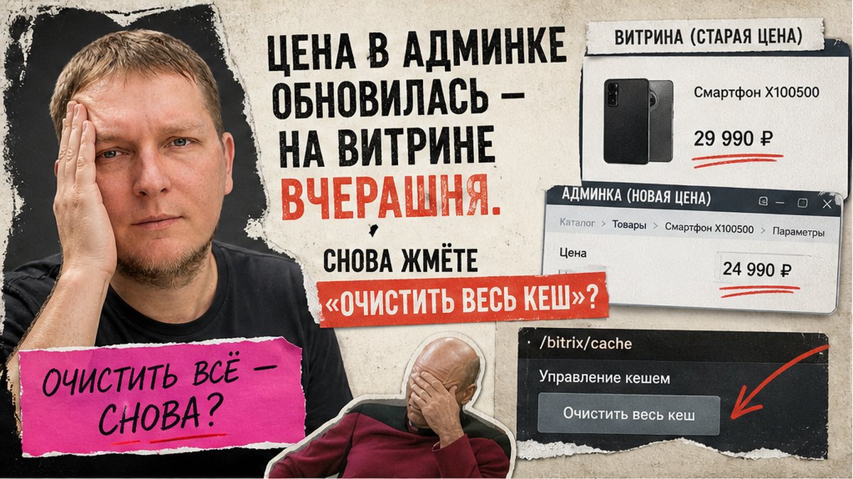 Как настроить тегированный кеш в 1С-Битрикс через RegisterTag?