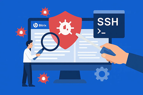 Как удалить вирусы с сайта на Битрикс через SSH