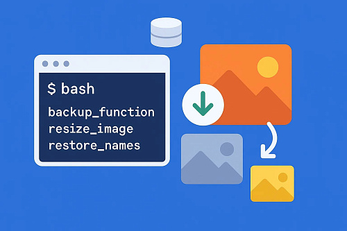 Универсальный bash‑скрипт для безопасного уменьшения изображений (с бэкапом и сохранением имён)